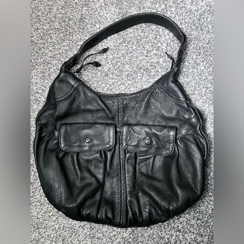 Cole Haan black leather hobo